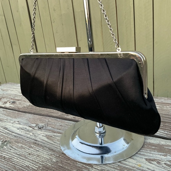 BCBGMaxAzria Black Clutch Sleek Design - Picture 3 of 10